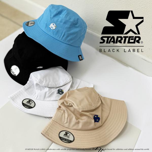 バケットハット 帽子 STARTER BLACK LABEL スターター New ワンポイント バケ...
