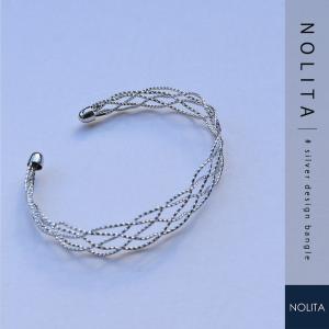 NOLITA ノリータ ブレスレット レディース シルバー デイリー プレゼント 贈り物 ギフト カジュアル【シルバーデザインバングル】★｜nolitacaffe