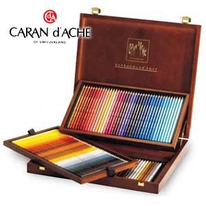 色鉛筆 水彩 セット カランダッシュ アーティストライン スプラカラーソフト 120色木箱セット 水溶性色鉛筆 3888-920｜nomado1230