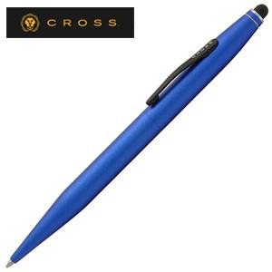 クロス テックツー ビジネス用 ボールペン黒+スタイラス 複合ペン メタリックブルー AT0652-...