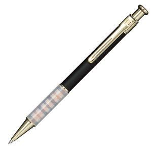 高級 ボールペン 名入れ ダックス（ＤＡＫＳ） カジュアル ハウスチェック ブラックマット シリコングリップ ボールペン 66-1219-220｜nomado1230