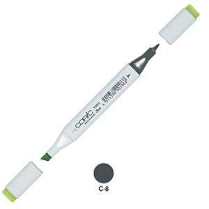 アルコールマーカー トゥー コピック COPIC アルコール染料 インクペン 単色 6本セット Cool Gray No.8 C-8｜nomado1230