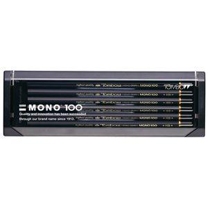 鉛筆 トンボ鉛筆 モノ100 プラケース入り鉛筆 12本入り 3H MONO100-3H