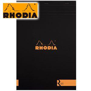 ノート A4 横罫 ロディア ブロックR by RHODIA No.19 A4+ 横罫 5冊セット ブラック cf192012｜nomado1230