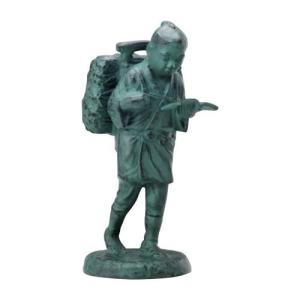 高岡銅器 和風置物 二宮金次郎 12号 154 01 送料無料 送料無料 メーカー直送