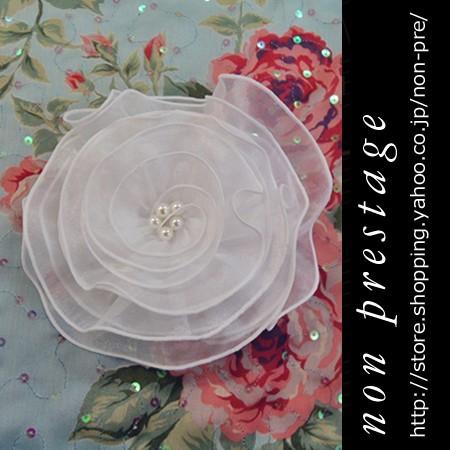 フォーマル 黒 青 赤 白 コサージュ大 コーラス 社交ダンス