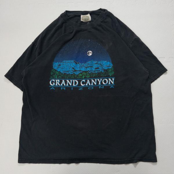 古着 00s GRAND CANYON グランドキャニオン 自然 プリント 半袖Tシャツ メンズXL...