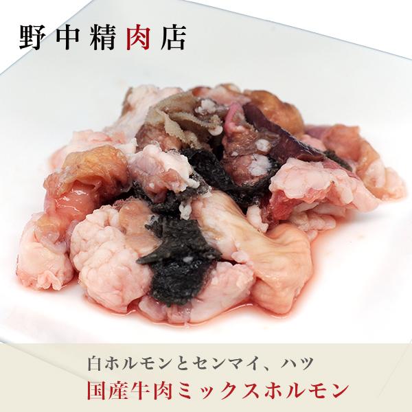 牛肉 もつ もつ鍋 焼肉ミックスホルモン 白ホルモン センマイ ハツ 500g（3〜4人分）