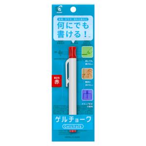 ゲルチョーク パック入り 本体 DX-GCC6-P-R(赤　レッド)　何にでも書ける　212-578