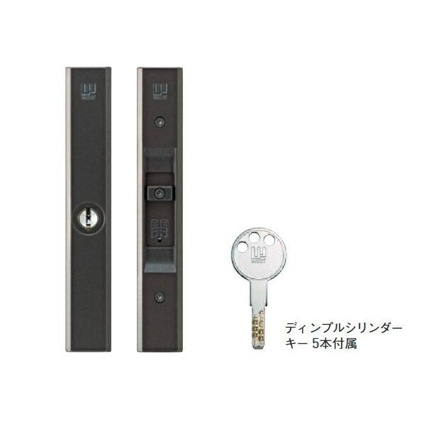 ウエスト 万能取替引戸錠 333-S2305 シルバー/ブロンズ　送料無料 メール便可