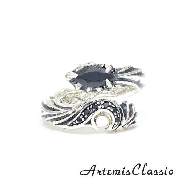 アルテミスクラシック Artemis Classic シルバー ブラックキュービックジルコニア 指輪...