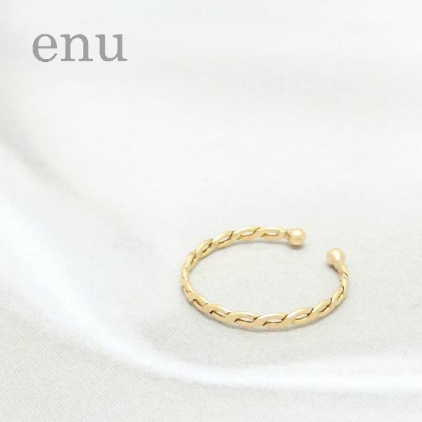 ［ENC-001］ エヌ enu 10金 K10 イエローゴールド イヤーカフ