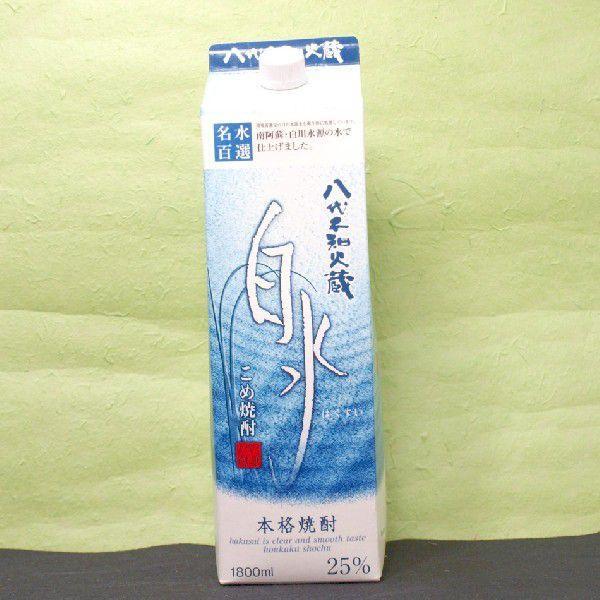 ギフト プレゼント お歳暮 クリスマス 米焼酎12本まで送料1本分白水 米 25度パック 1.8L ...