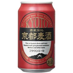 ギフト プレゼント お歳暮 クリスマス ビール 1ケース単位 黄桜 京都麦酒 ブラウンエール 350ml 缶 24本入 一部地域送料無料｜nondonkai