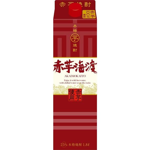 ギフト プレゼント お歳暮 クリスマス プレゼント 焼酎 本格芋焼酎 25度 赤芋海渡 1.8Lパッ...