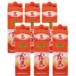 霧島酒造 送料無料 茜霧島 芋焼酎 25度 1.8L×6本 パック 1800ml 1