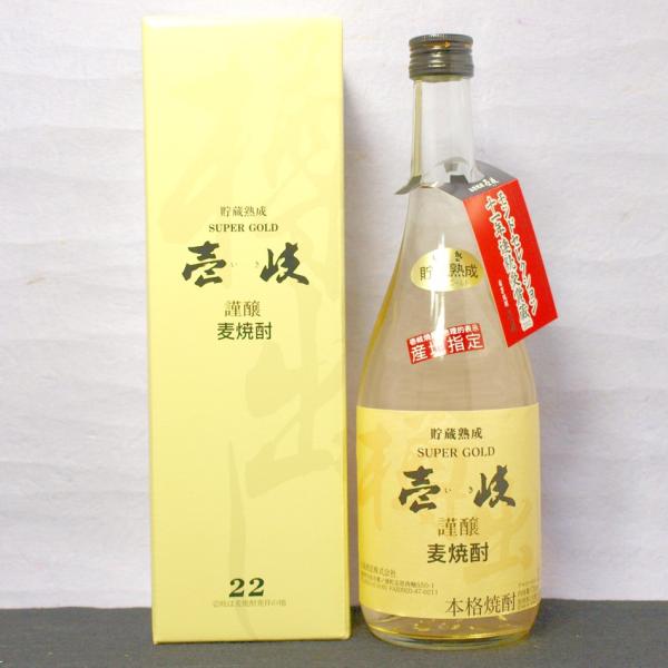 送料無料 麦焼酎 壱岐スーパーゴールド22度720ml 専用ギフト箱入 4本 長期貯蔵樫樽 鹿児島県...