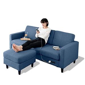 山善 ソファー 3人掛け ロボット掃除機が通れる レイアウト自由