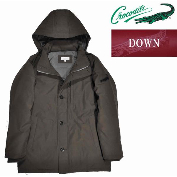 [クロコダイル] ダウンコート ジャケット ショート丈コート 撥水加工 　Mサイズ　2ダークブラウン...