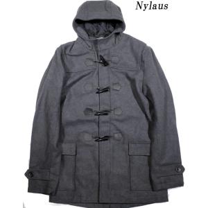 コート 毛混 ウール ダッフルコート Nylaus (ナイラス） 39304  chacoalチャコール　Mサイズ｜nonnon531