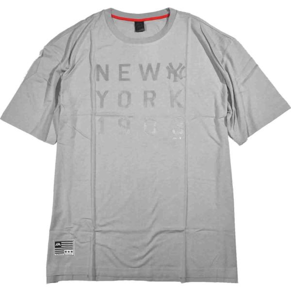 ヤンキース Tシャツ 半袖　竹繊維 BIGビックシルエット   Lサイズ  gry1グレー　MM01...