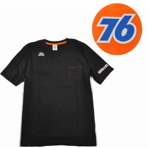 [ 76ルブリカンツ ]  Tシャツ 半袖 天竺 無地丸首 胸ポケット付 cotton綿     Mサイズ  黒　SP76-32203｜nonnon531