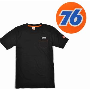 [ 76ルブリカンツ ]  Tシャツ 半袖 天竺 無地丸首 胸ポケット付 cotton綿     Mサイズ  黒 　SP76-32204｜nonnon531