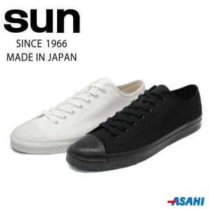 アサヒ　SUN504 スニーカー 白/黒 デッキシューズ（ＳＵＮ ５０４）｜nonnonxx2001