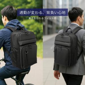 多機能 20ポケット 多収納 ビジネスリュック...の詳細画像1