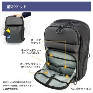 多機能 20ポケット 多収納 ビジネスリュック...の詳細画像3