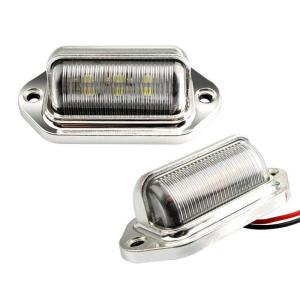 KYOUDEN LED ナンバー灯 ライセンスランプ 小型 汎用 LED ナンバープレートライト 12V 24V兼用 6連 SMDチップ ホ