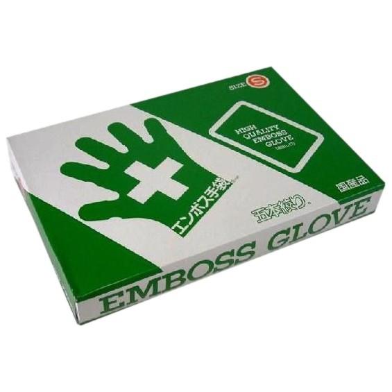 エンボス手袋 ５本絞り　内エンボス　化粧箱入　東京パック　Ｓ　２００枚入ｘ２０箱入り●ケース販売お徳...