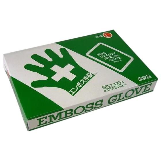 エンボス手袋 ５本絞り　内エンボス　化粧箱入　東京パック　Ｌ　２００枚入