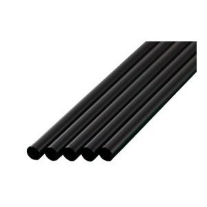 ストレートストロー　6mm×17cm　包装なし　黒色　500本入×20箱【メーカー直送・代引き不可・...
