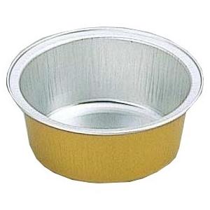 丸型スムース　8cm　深型　(ゴールド)　A3100E　100枚シュリンク包装【取り寄せ商品・即納不...