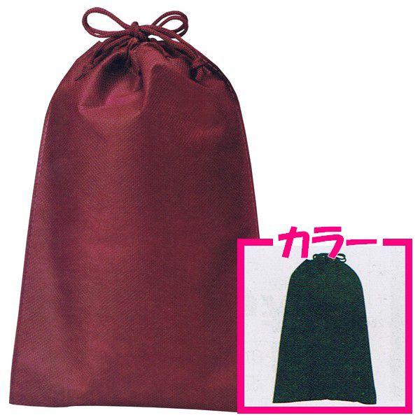 不織布巾着袋(小)　無地　ダークグリーン　170×260mm　200枚【メーカー直送・代引き不可・時...