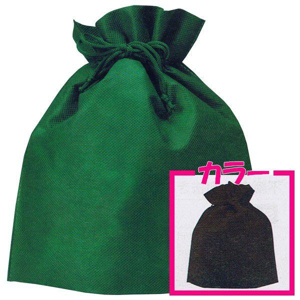 【送料無料】不織布巾着袋(大)　無地　チョコレート　250×280×底マチ80mm　50枚【メーカー...