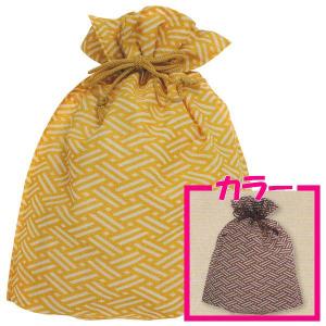 不織布和風柄巾着袋 檜垣(ひがき)柄 ワインレッ...の商品画像