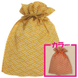 不織布和風柄巾着袋 檜垣(ひがき)柄 スカーレッ...の商品画像