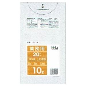 ポリ袋　10L　半透明　0.025×450×500mm  20枚×60冊 （1200枚）GL14【メ...