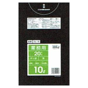 ポリ袋　10L　LLDPE　0.025×450×500mm　黒　20枚×60冊(1200枚)　GL1...