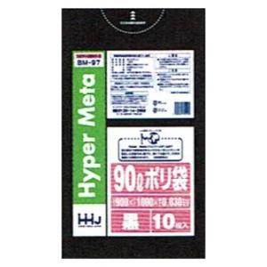 【個人宅配送可】再生原料使用　ポリ袋　90L　LLDPE　0.05×900×1000　黒　10枚×20冊(200枚)　GI97【取り寄せ商品・即納不可・代引き不可・返品不可】 ハウスホールドジャパン 【個人宅配送可】再生原料使用 ポリ袋 90L