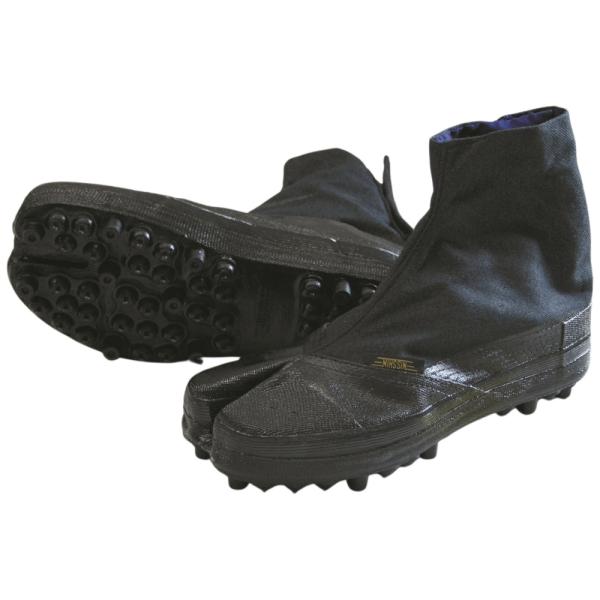 日進ゴム　大馳4枚スパイク足袋　JSシューズ　4R　黒【取り寄せ商品・即納不可】