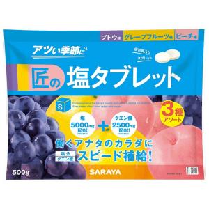 サラヤ 匠の塩タブレット 3種アソート(ブドウ・グレープフルーツ・ピーチ味)