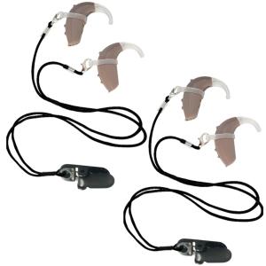 2本セット補聴器落下防止ストラップ 両耳用、BetterJonny 補聴器クリップ 補聴器クリップホルダー 補聴器の紛失防止ロープ 補聴器落下防止 ク