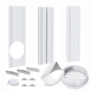 Umillion 窓用ダクトパネル 高さ71-186cm 13cm&15cmダクトホース兼用 移動式エアコン/スポットクーラー用窓エアコンパネル