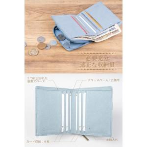 二つ折り ミニ財布 レディース コンパクト G...の詳細画像5