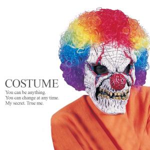 在庫処分 キラー クラウン マスク ピエロ コスプレ お面 ホラー 殺人