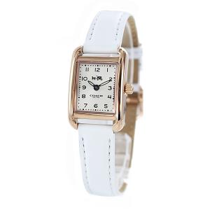 コーチ レディース トンプソン スクエアケース ローズゴールド ホワイト レザー 14502298 腕時計 手表 記念日 ポイント消化