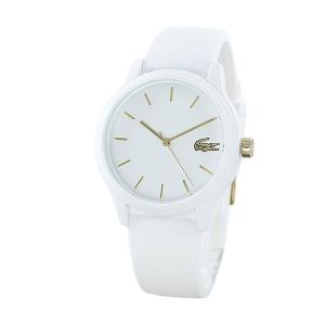 ラコステ メンズ レディース ホワイト ゴールド ラバー 白いとけい おしゃれ 大人カジュアル 2001063 腕時計 手表 記念日 プレゼント 誕生日プレゼント